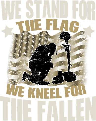 Americans We Stand For The Flag Kneel For The Fallen Bucket Hat