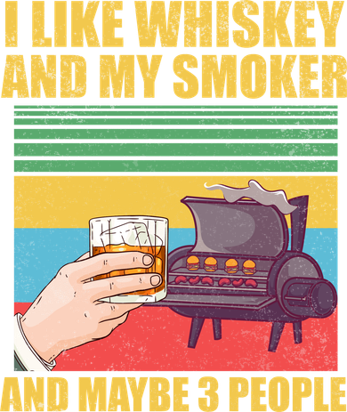 I Like Whiskey And My Smoker And Maybe 3 People Santa Hat