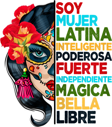 Womens Soy Mujer Latina Tee Poderosa Magica Bella Hispanic Heritage Button