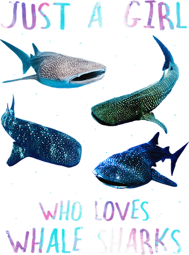 Watercolor Shark Ocean Just A Girl Who Loves Whale Sharks Kids T-Shirt