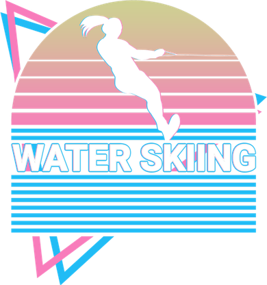 Water Ski Water Skiing Retro Funny Gift Women's Long Sleeve Shirt