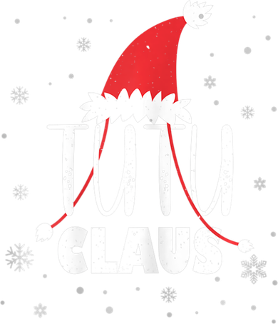 Womens Tutu Claus Santa Hat Hawaiian Grandma & Grandkids Christmas Hat