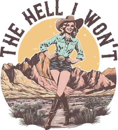 Western The Hell I Wont Cowgirl Country Music Kids T-Shirt