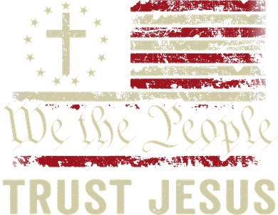 We The People Trust Jesus USA Flag Christian Patriotic Women's Hoodie
