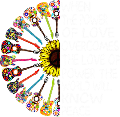 When The Power Of Love Overcomes The Love Of Power Guitars Button