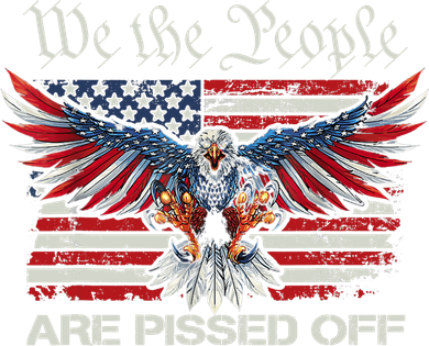 We The People Are Pissed Off Eagle USA Flag Patriotic Women's Sweatshirt