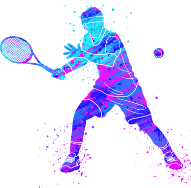 Watercolor Tennis Player Toddler T-Shirt