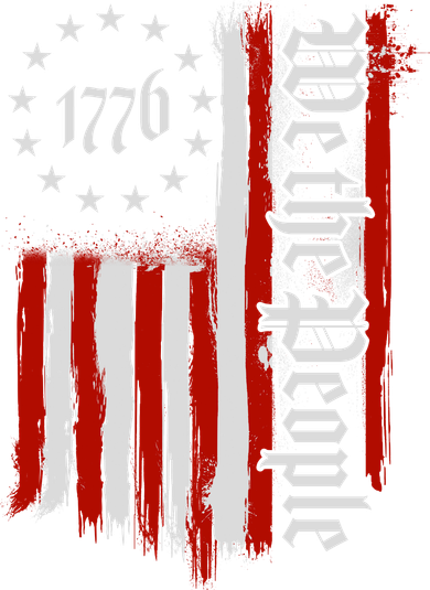 We The People 1776 Distressed USA American Flag Women's Tank Top