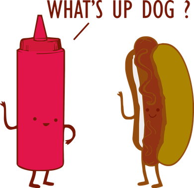What Up Dog Ketchup Hot Dog Women's Long Sleeve Shirt