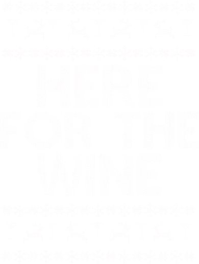 Here For The Wine Ugly Christmas Sweater Bucket Hat