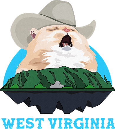 West Virginia Cowboy Cat Singing Meme Meowdy Coaster