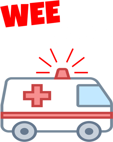 Wee Woo Funny Ambulance Emr Ems Paramedic First Responder Gift Coaster
