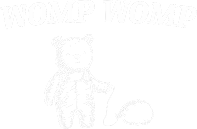 Womp Womp Funny Trending Quote Cartoon Bear Women's V-Neck T-Shirt