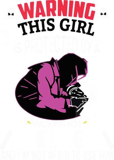 Welder Welding Girlfriend Warning This Girl Is Protected By Premium Kids Sweatshirt