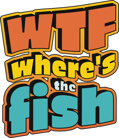 WTF Where's The Fish Funny Backpack
