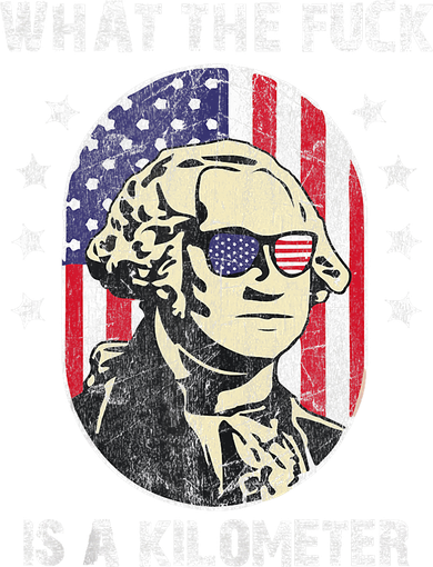 WTF What The Fuck Is A Kilometer George Washington Vintage Mousepad