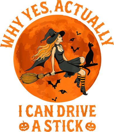 Why Yes Actually I Can Drive A Stick Funny Witch Costume Doggie Tank