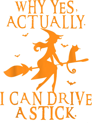 Why Yes Actually I Can Drive A Stick Halloween Witch & Cat Doggie Tank