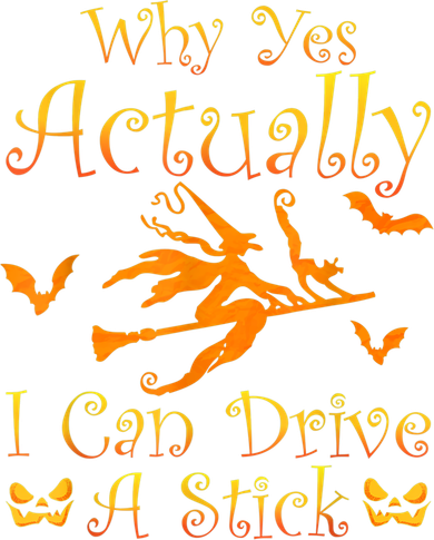 Why Yes Actually I Can Drive A Stick Funny Witch Costume Coaster