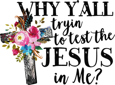 Why YAll Trying To Test The Jesus In Me Toddler Hoodie