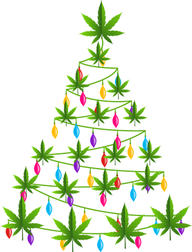Xmas Cannabis Leaf Tree Funny Holiday Gift Long Sleeve Shirt
