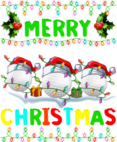 Xmas Golf Lighting Santa Hat Merry Christmas Golf Gift Women's Tank Top