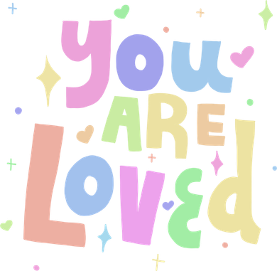 You Are Loved Colorful Quote Cute Gift Hoodie