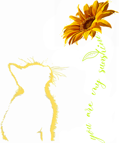 You Are My Sunshine Cat Sunflower Tote Bag