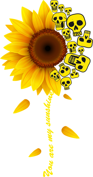 You Are My Sunshine Sunflower Skulls Hoodie
