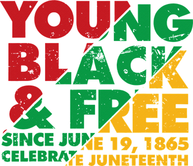 Young Black and Free novelty Juneteenth Kids Sweatshirt