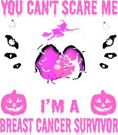 You Cant Scare Me Im A Breast Cancer Survivor Halloween Polo