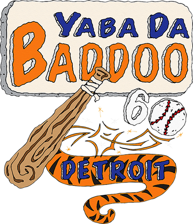 Yabba Da Baddoo 60 Detroit Baseball Baby Bodysuit