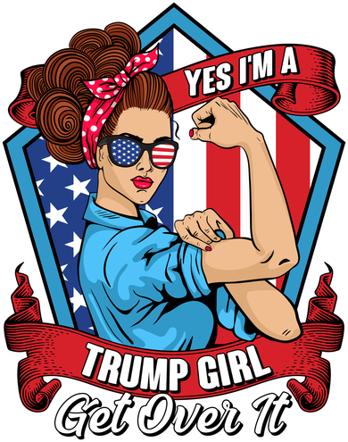 Yes I'm A Trump Girl Get Over It Pro Republican Polo