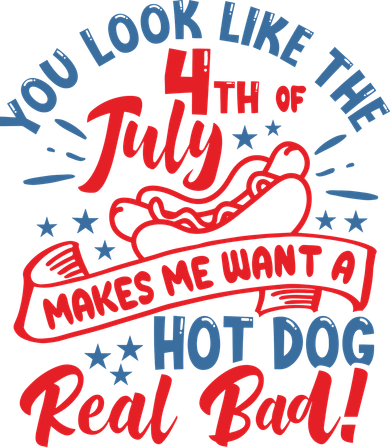You Look Like 4th Of July Makes Me Want A Hot Dog Real Bad Doddie Hoodie