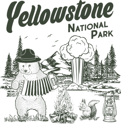 Yellowstone National Park Accordion Park Ranger Bear Women's Tank Top