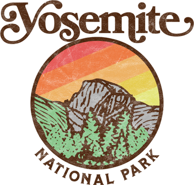 Yosemite National Park Retro 60s Half Dome Graphic Great Gift Polo