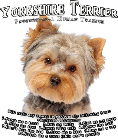 Yorkshire Terrier Yorkie Owner Lover Human Trainer Mousepad