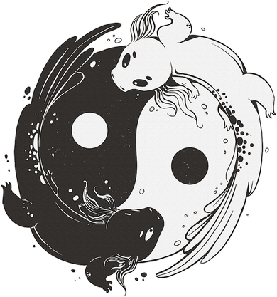 Yin Yang Axolotls  Zen Axolotl Meditation Yoga   Women's Tank Top