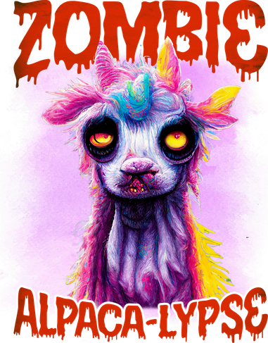 Zombie Alpaca Lypse Halloween Llama Spooky Costumes Graphic Plus Size Women's Sweatshirt