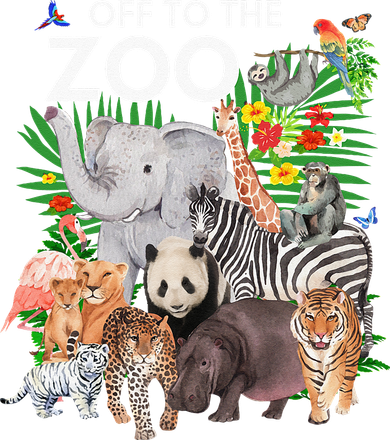 Zoo Animals Safari Party A Day At The Zoo Safari Zoo Animal Hooded Wearable Blanket