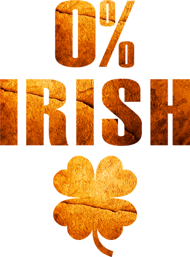 Retro 0% Irish Clover St Patrack's Day Button
