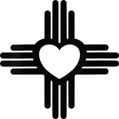 Zia Symbol Heart I Love New Mexico Button