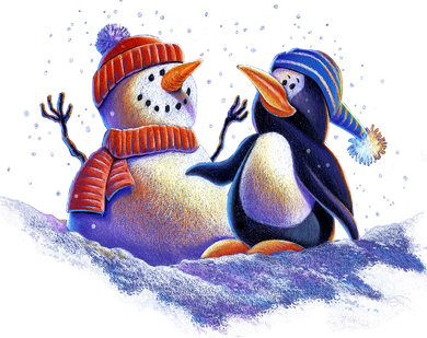 Best Friends Snowman and Penguin Women's Long Sleeve Shirt