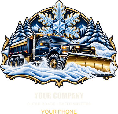 Custom Snowplow Company Winter Fleet Emblem Coaster