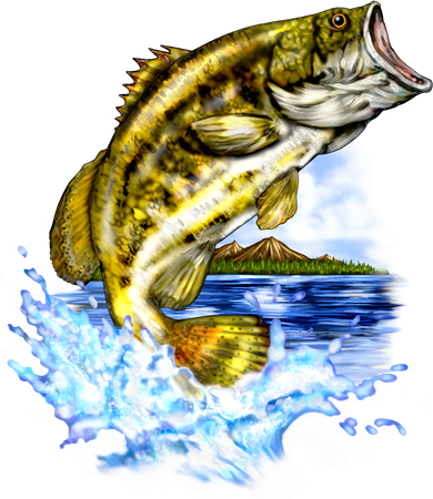 Wildlife - Fish Fishing Large Mouth Bass Portrait Kids Sweatshirt