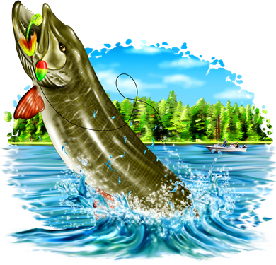 Wildlife - Fishing Muskie Fish Portrait Women's Tank Top
