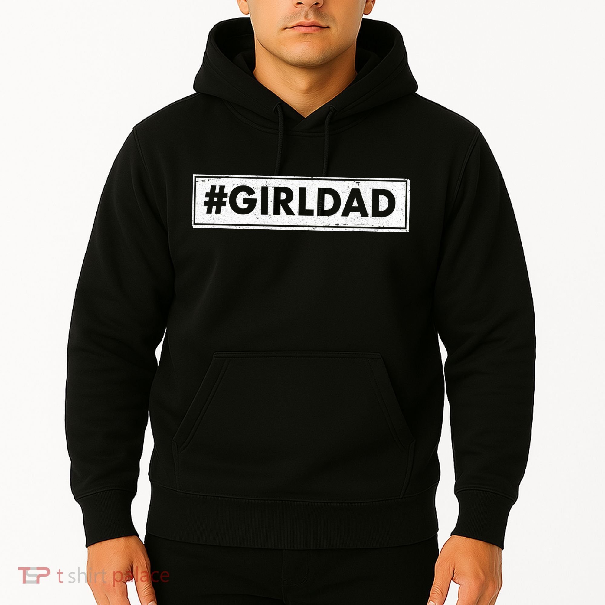 # Girl Dad Distressed Banner Hoodie