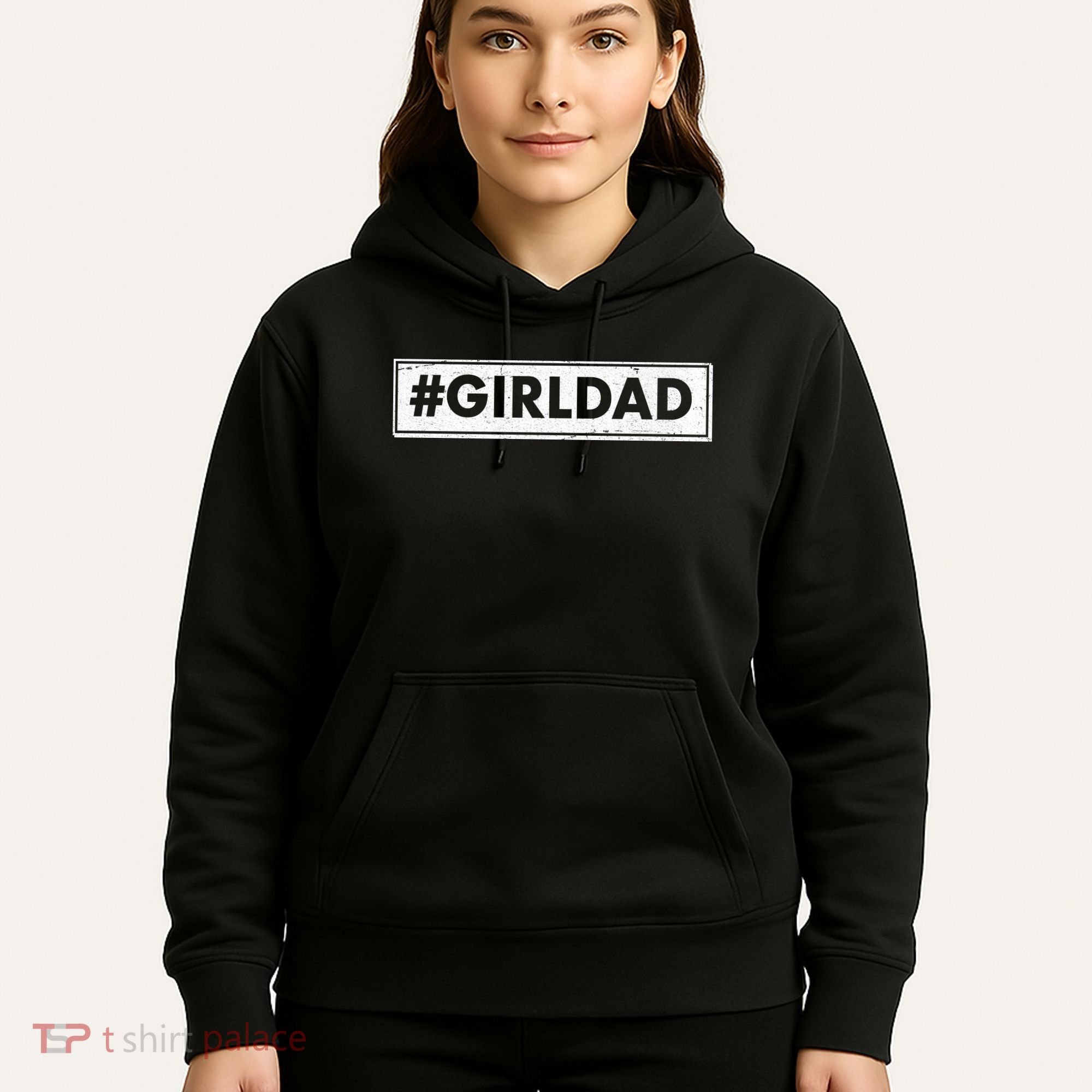 # Girl Dad Distressed Banner Hoodie