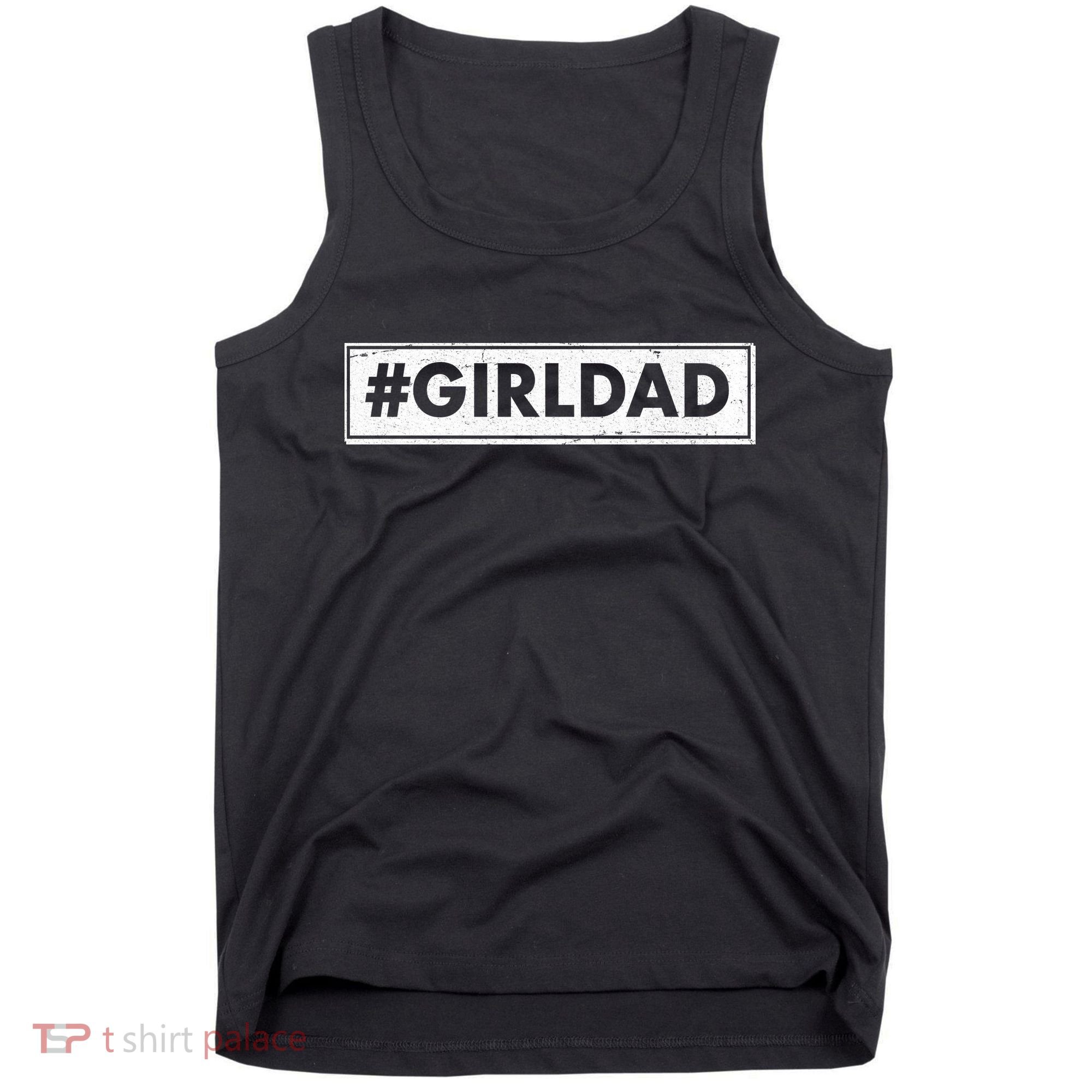 # Girl Dad Distressed Banner Tank Top
