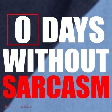 0 Days Without Sarcasm Raglan Baseball Sleeve Shirt